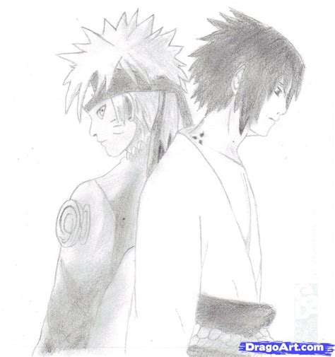 How To Draw Naruto And Sasuke Step By Step Naruto
