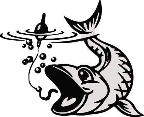 Fishing Clipart Black And White Best Fish Clipart Black And White