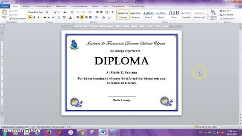 Formatos De Diplomas En Word Layak