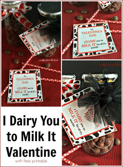 I Dairy You To Milk It Valentine Idea With Free Printable