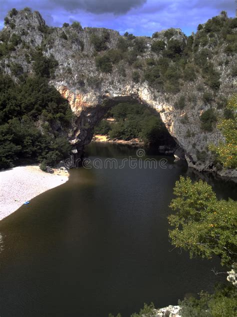 Pont D Arc A Natural Arch Bridge In France Stock Photo