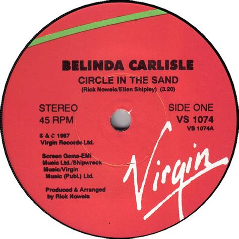 Belinda Carlisle Circle In The Sand 1987 Paper Labels Vinyl Discogs