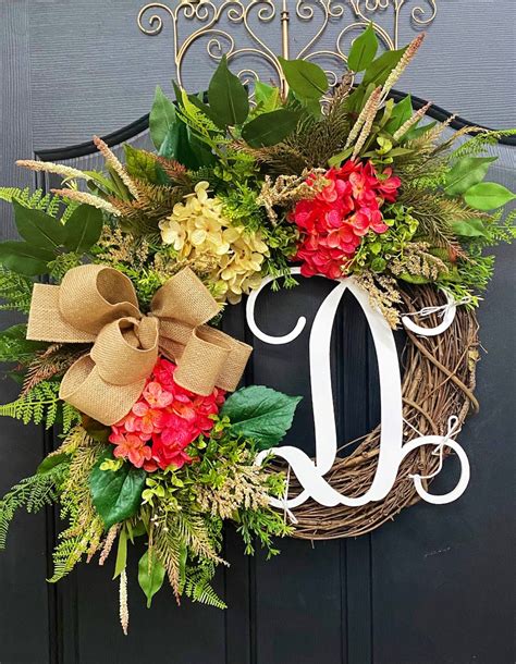 Summer Wreaths For Front Door Spring Wreaths Burlap Wreath Etsy