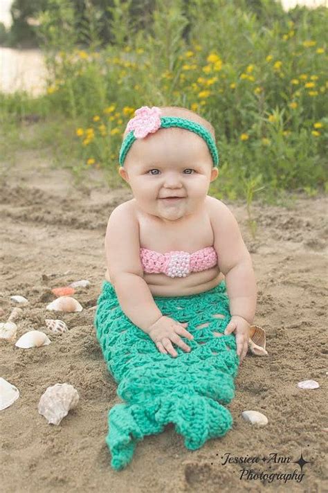 Mermaid Tail Crocheted Photo Props Infant Mermaid By Kakcrochet