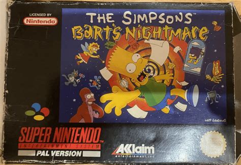 The Simpsons Barts Nightmare Nintendo Super Nintendo Entertainment