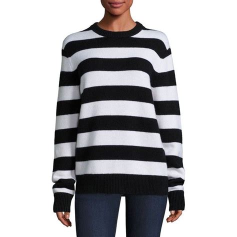 rag and bone women s shana striped cashmere sweater 550 liked on polyvore featuring tops