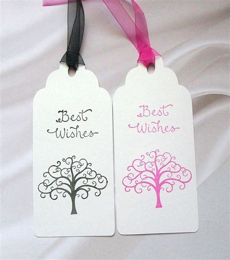 Wedding Wishing Tree Tags Best Wishes With Tree Set Of 50 Etsy