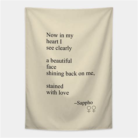 Sappho Poem Stained With Love Lesbian Tapestry Teepublic