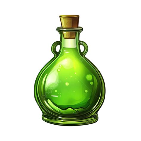 Green Potions In A Bottle Illustration Gui Element Green Potion