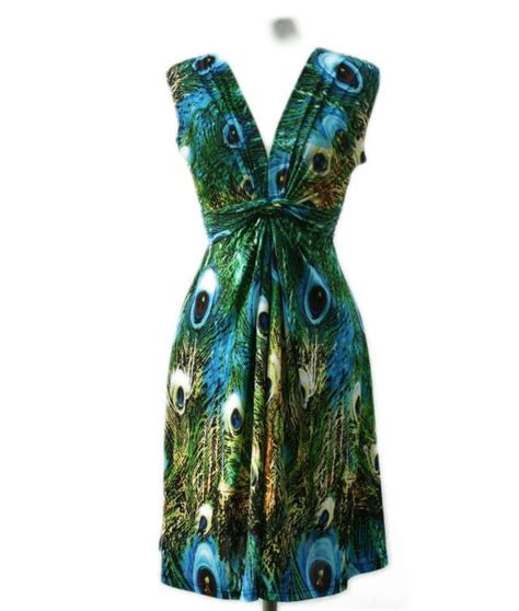 sukienka w pawie piÓra ubrania vintage decobazaar