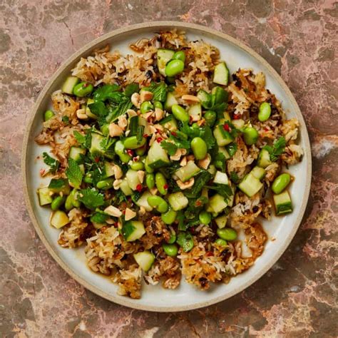 Meera Sodhas Vegan Recipe For Crispy Fried Rice With Cucumber Peanut