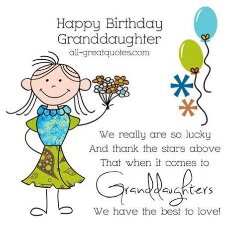 Happy Birthday Card Granddaughter Birthday Wishes And Images