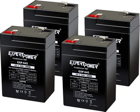 Expertpower 6 Volt 45 Amp Rechargeable Battery 4 Pack
