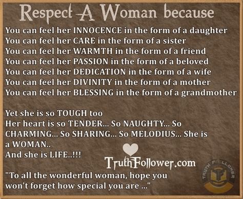 Respect A Woman Quotations