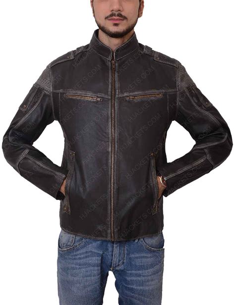 Get the best zipper jackets on alibaba.com to upgrade your wardrobe. Mens Black Leather Distressed Biker Zipper Jacket - Hjackets