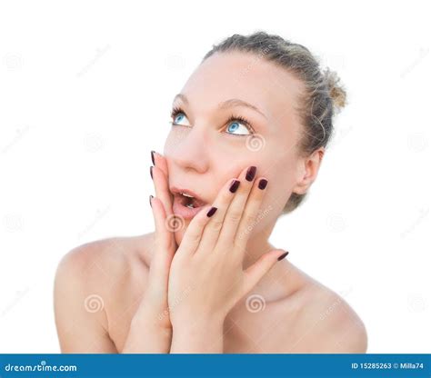 Surprised Blonde Woman Stock Image Image Of Amazed 15285263