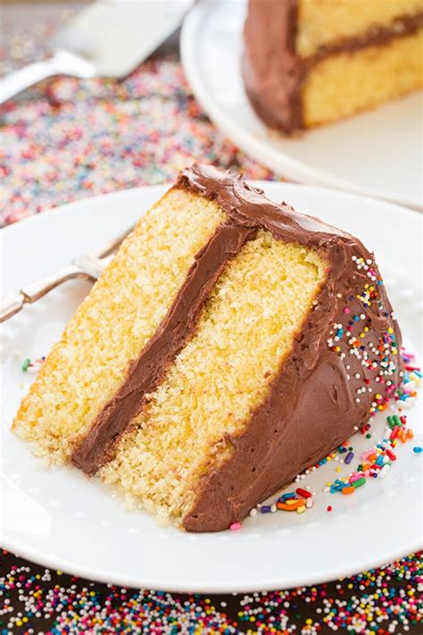 Yellow Cake With Chocolate Buttercream Frosting Cooking Classy
