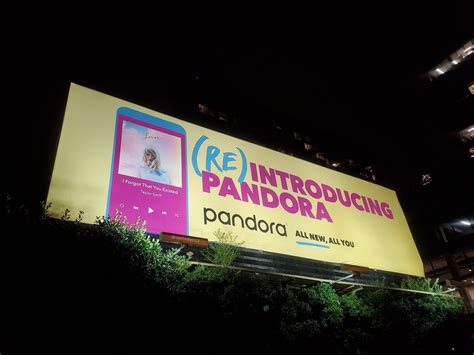 Pandora Has A New Billboard In Nashville With A Phone Playing I Forgot