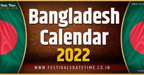 2022 Bangladesh Festivals Calendar 2022 Bangladesh Holidays Calendar