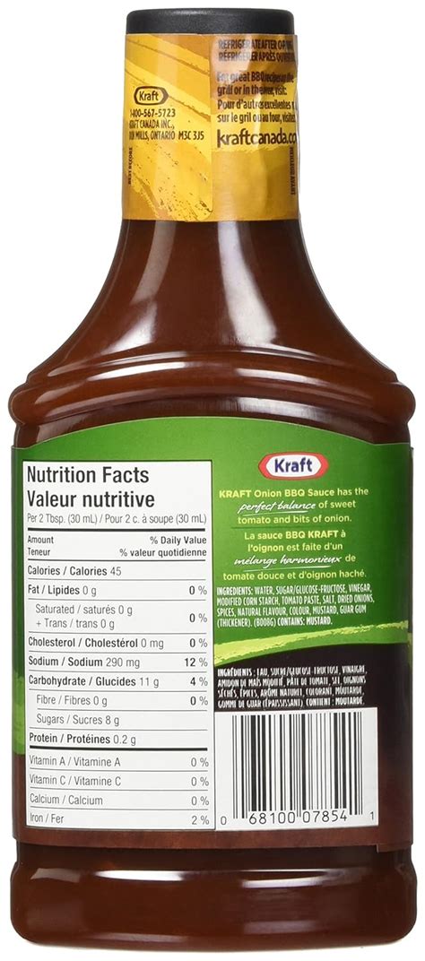 Kraft Bbq Sauce Nutrition Label Blog Dandk