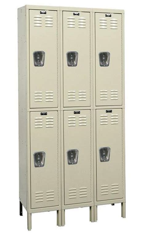 Hallowell Premium Double Tier 3 Wide Lockers Assembled 12 W X 18 D X