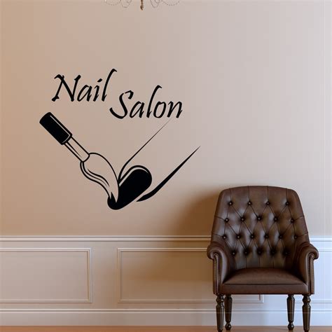 custom nail salon wall decal vinyl sticker manicure nail