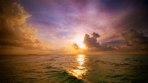 Wallpaper Sunlight Sunset Sea Nature Shore Reflection Sky