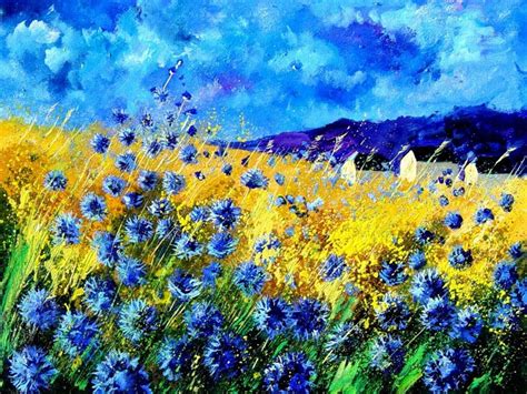 Check spelling or type a new query. Blue cornflowers 68 Blue Flower Field Painting Print Wall Art By Pol Ledent - Walmart.com ...