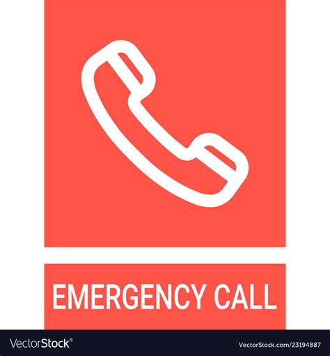 Safety Sign Emergency Telephone Sticker Vector Image