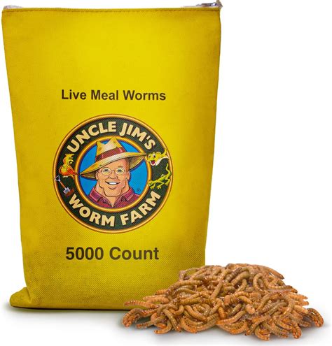 Live Mealworms Free Shipping 5000 Count Uncle Jims Worm Farm