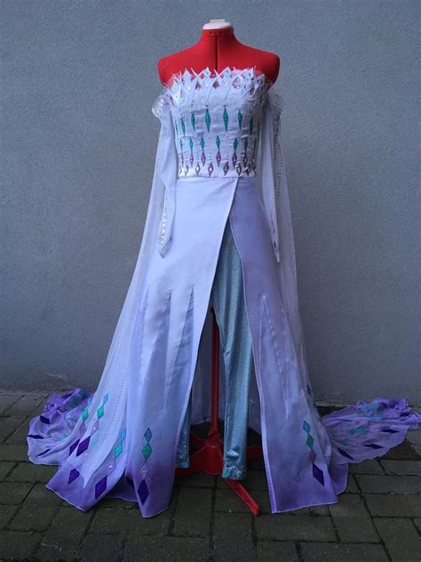 Elsa Frozen Spirit Gown Disney Costume Cosplay Etsy Spirited High Dresses Anna Frozen