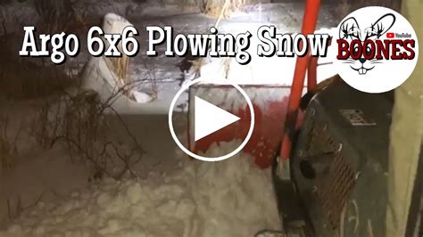 Argo 6x6 Plowing Snow Youtube