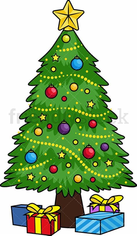 See more ideas about cartoon, cartoon pics, star vs the forces of evil. Decorated Christmas Tree Cartoon Vector Clipart ...