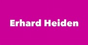 Erhard Heiden - Spouse, Children, Birthday & More