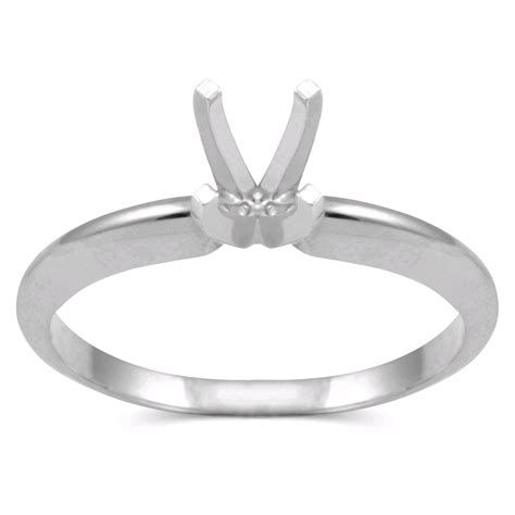 Solitaire Ring Setting With 4 Prong 125 Ct Head In Platinum Borsheims