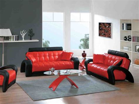 10 Living Room Red Leather Sofa