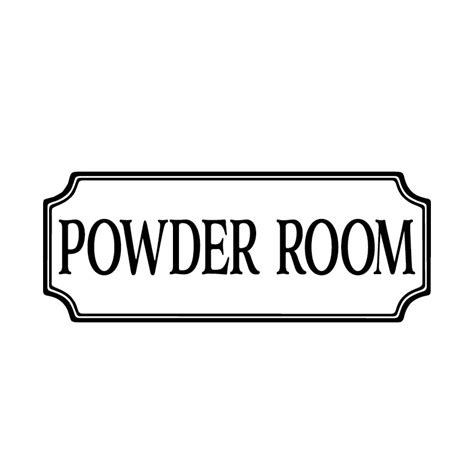 Powder Room Vinyl Decal Bathroom Vinyl Decal Glass Door Decal Vinyl