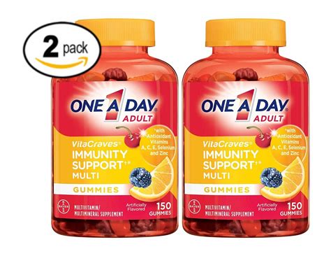 One A Day Vitacraves Multivitamin Gummies With Immunity Support 2