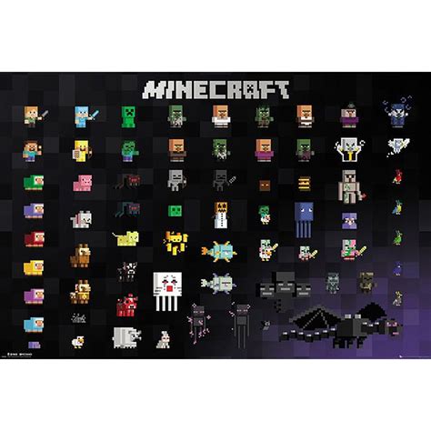 Minecraft Poster Pixel Sprites Posters Buy Now In The Shop Close Up Gmbh