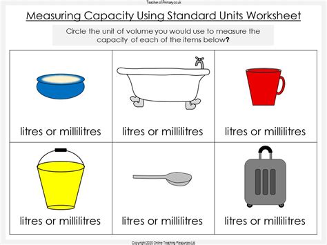 Measuring Units Worksheet With Answers