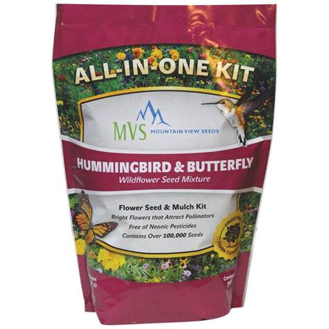 Mountain View Seeds Hummingbird And Butterfly Wildflower Seed Mixture
