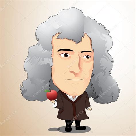 Ilustración Vectorial Sir Isaac Newton — Vector De Stock