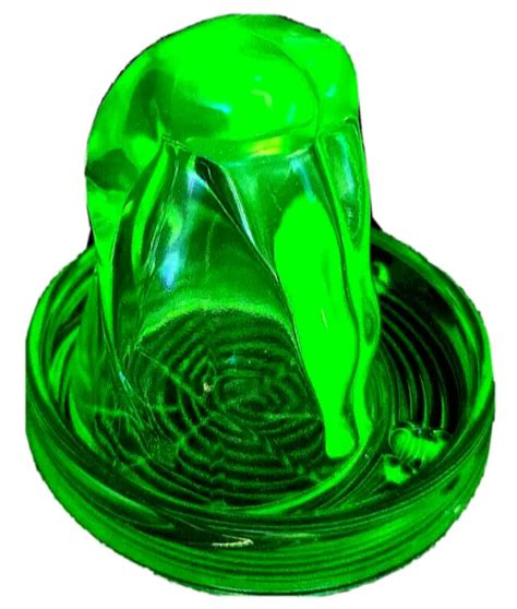 Key Lime Green Vasoline Uranium Mckee Style Bottoms Up Shot Glass W