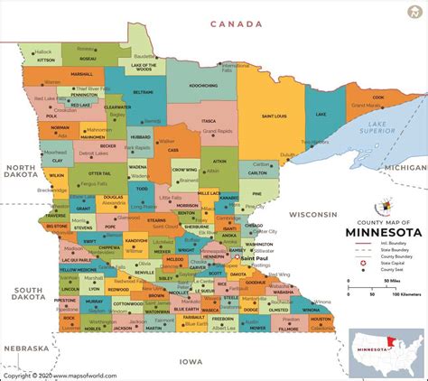 Minnesota County Map Minnesota Counties