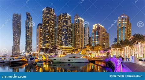 Dubai Marina And Harbour Skyline Architecture Wealth Luxury Travel With