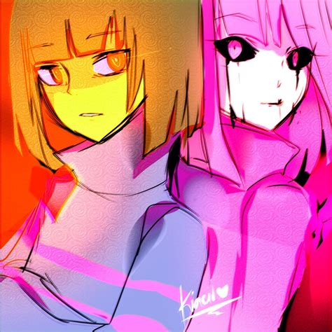 Frisk And Betty Bête Noire Glitchtale Undertale Au By Kiacii