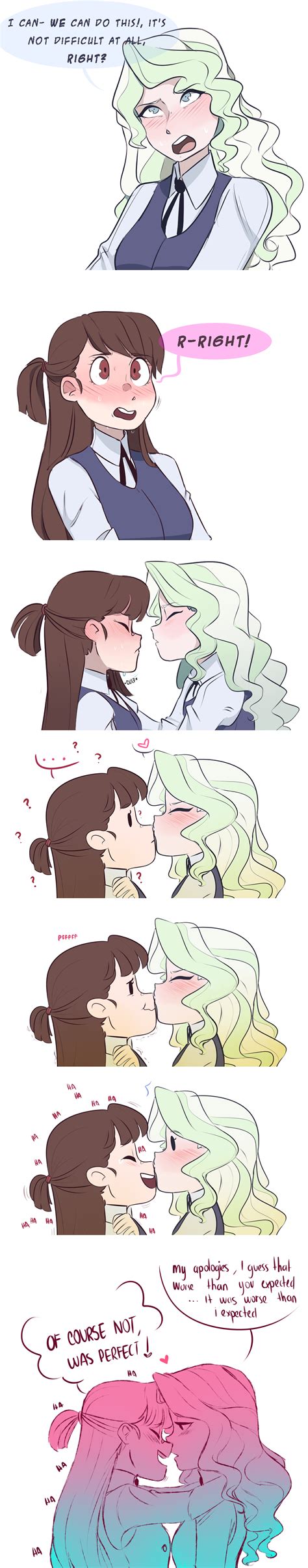 Trying To Kiss Little Witch Academia Wholesomeyuri