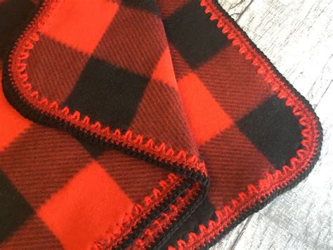 Find This Buffalo Plaid Fleece Blanket By Terebellum Studio At Etsy