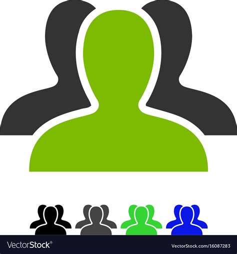 Client Group Flat Icon Royalty Free Vector Image