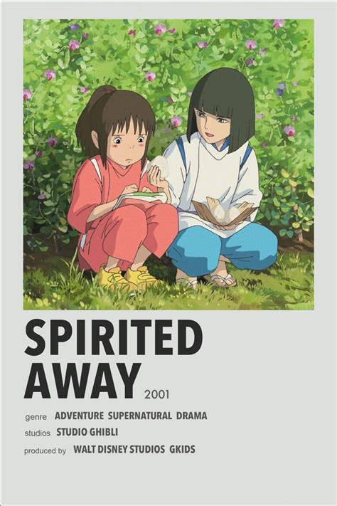Spirited Away Минималистичный плакат Графические постеры Иллюстрации